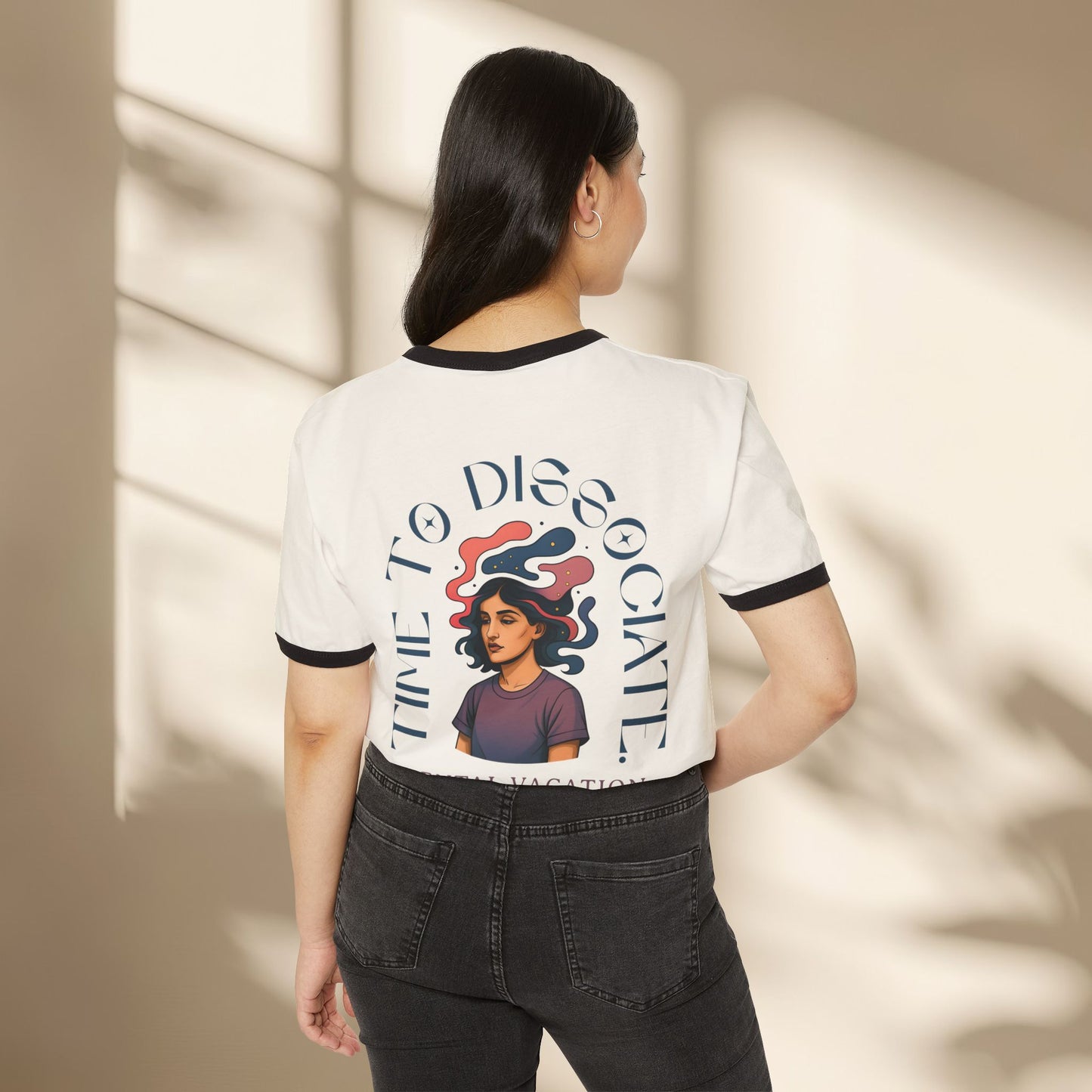 Mental Vacation Unisex Ringer T-Shirt