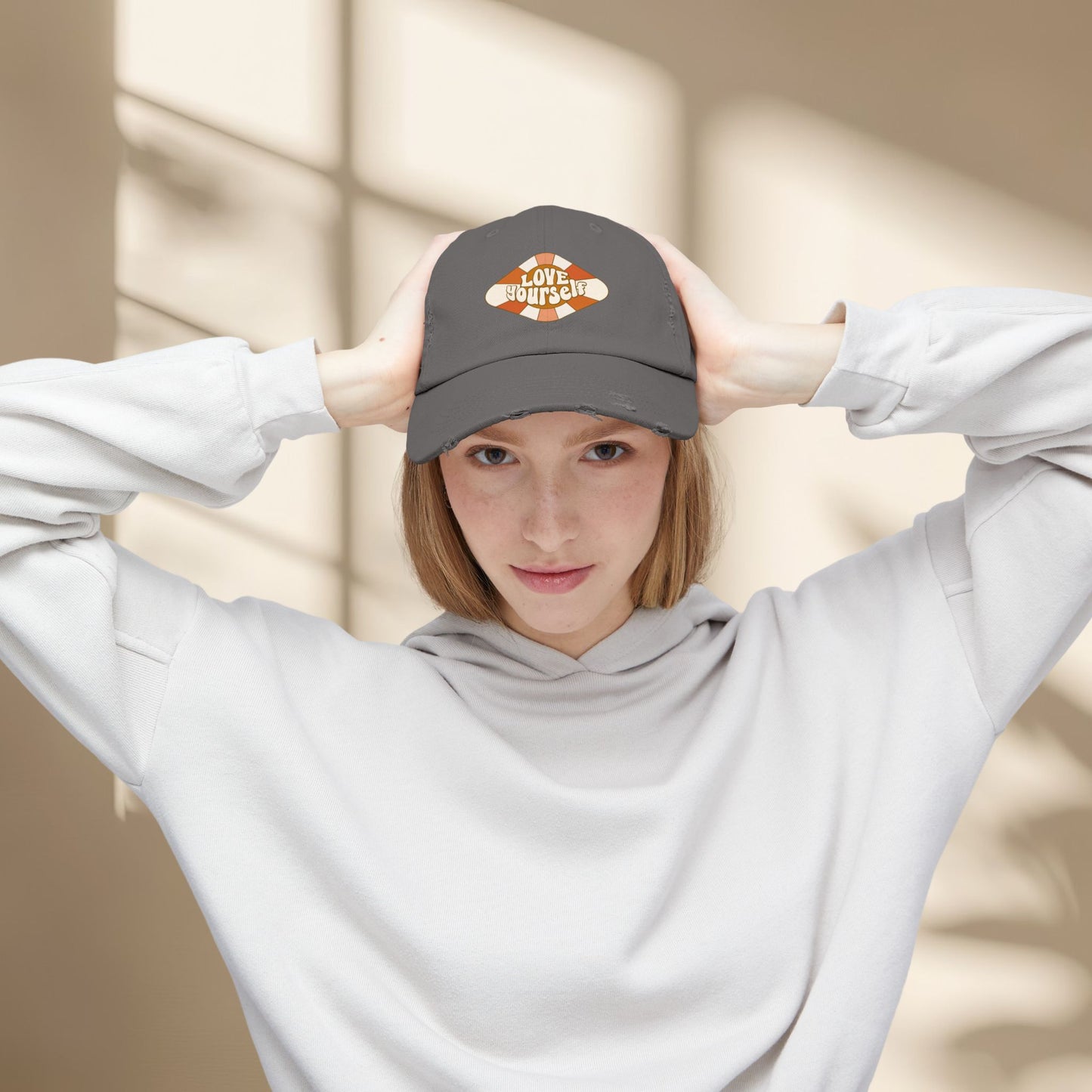 Love Yourself Distressed Hat