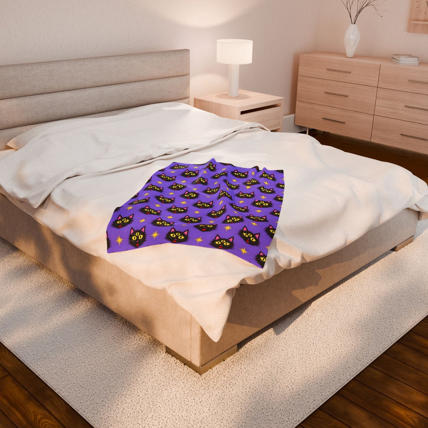 Mystic Cat Print Blanket