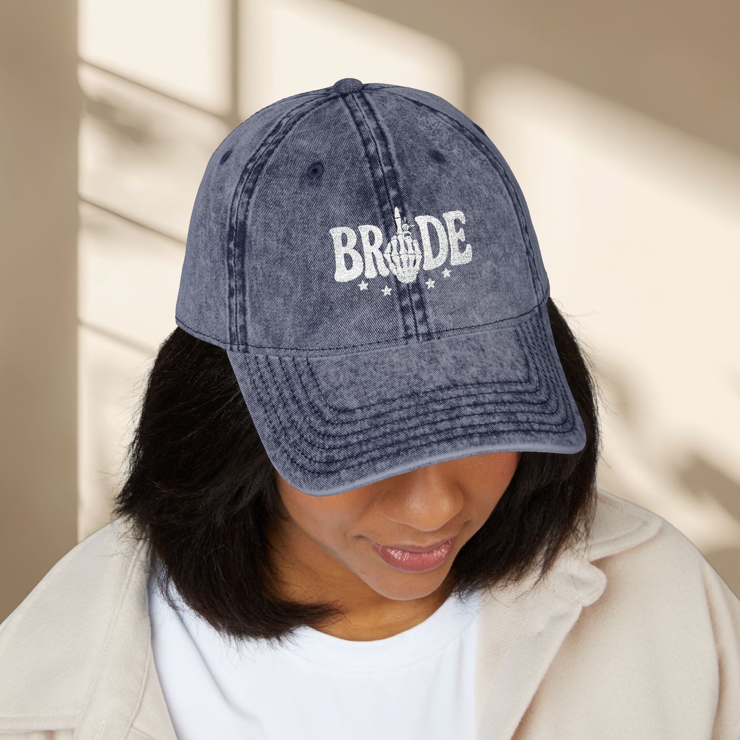 Vintage Bride to be Embroidered Hat