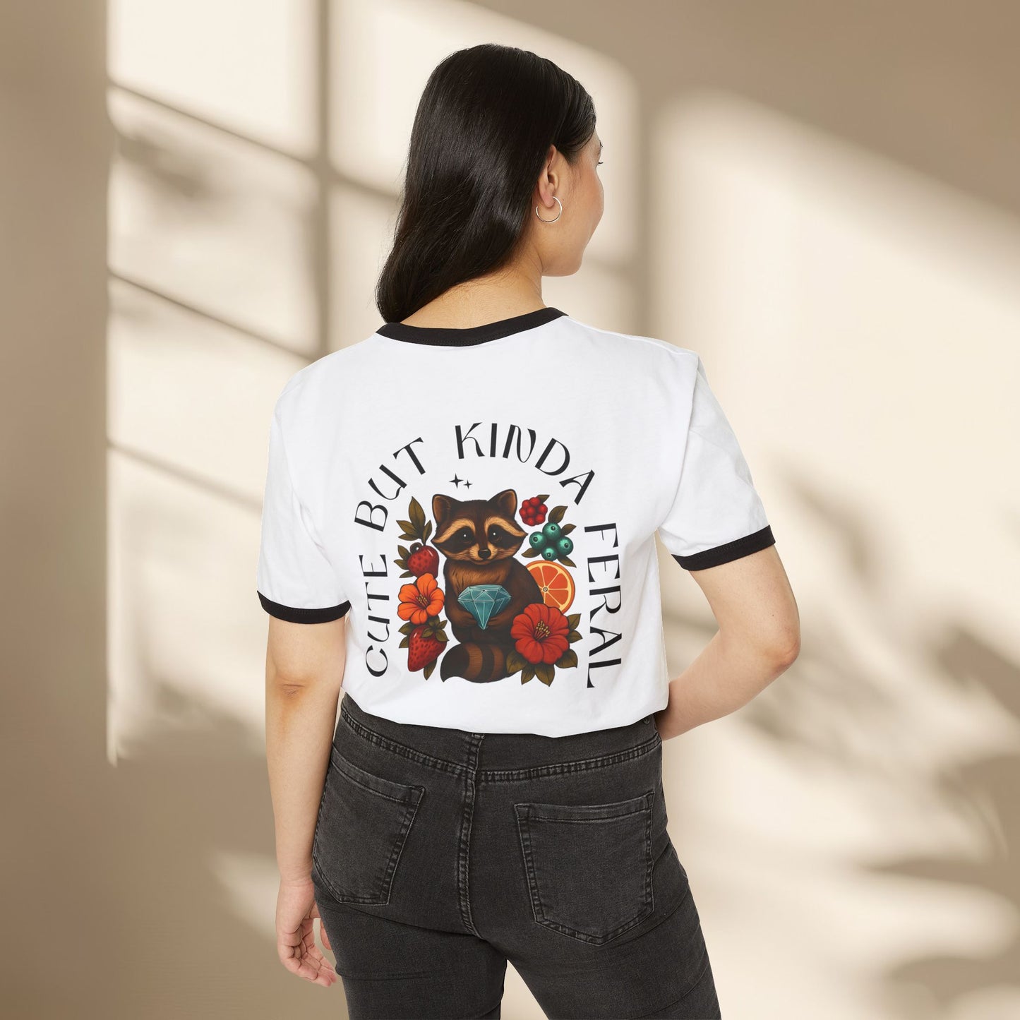Cute But Kinda Feral Ringer Shirt