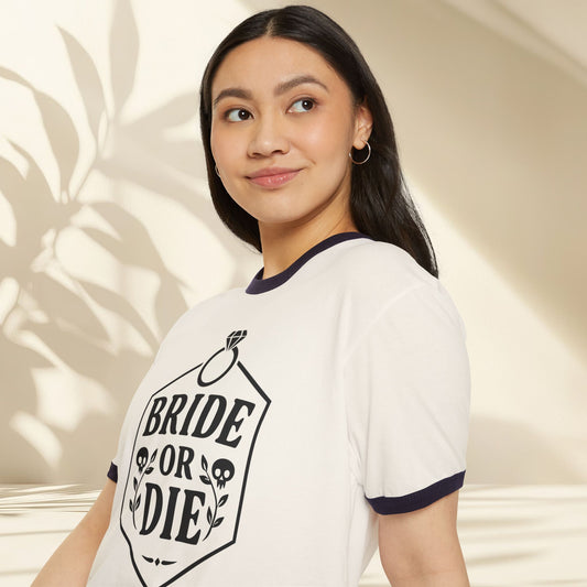 Bride or Die Unisex Cotton Ringer Shirt