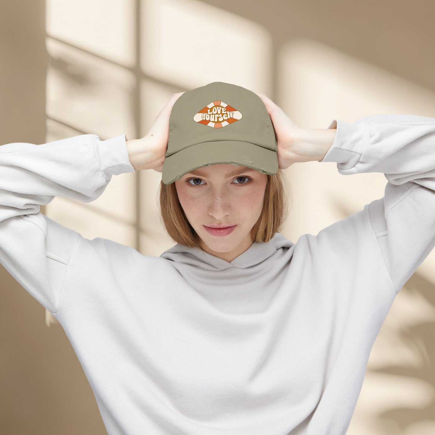 Love Yourself Distressed Hat