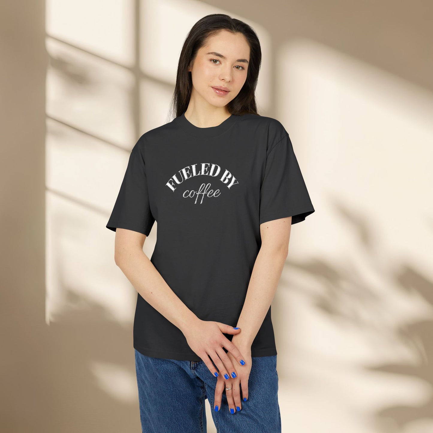 Embroidered Coffee Lover T-Shirt