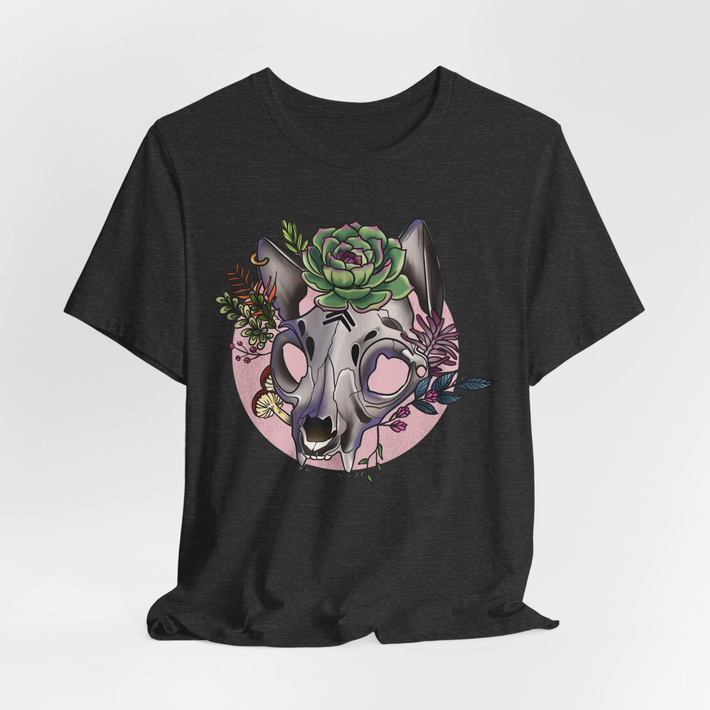 Floral Cat Skull Shirt