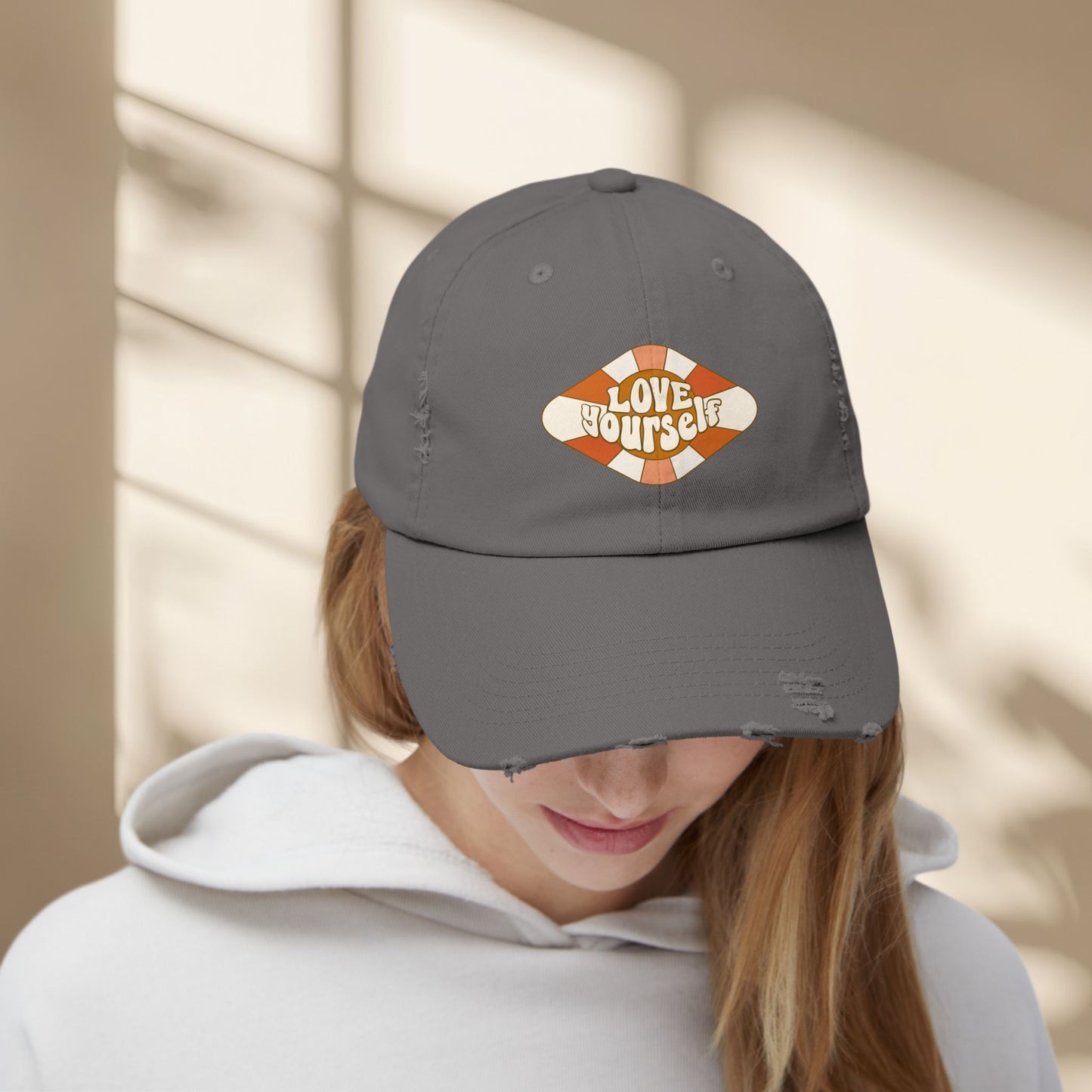 Love Yourself Distressed Hat