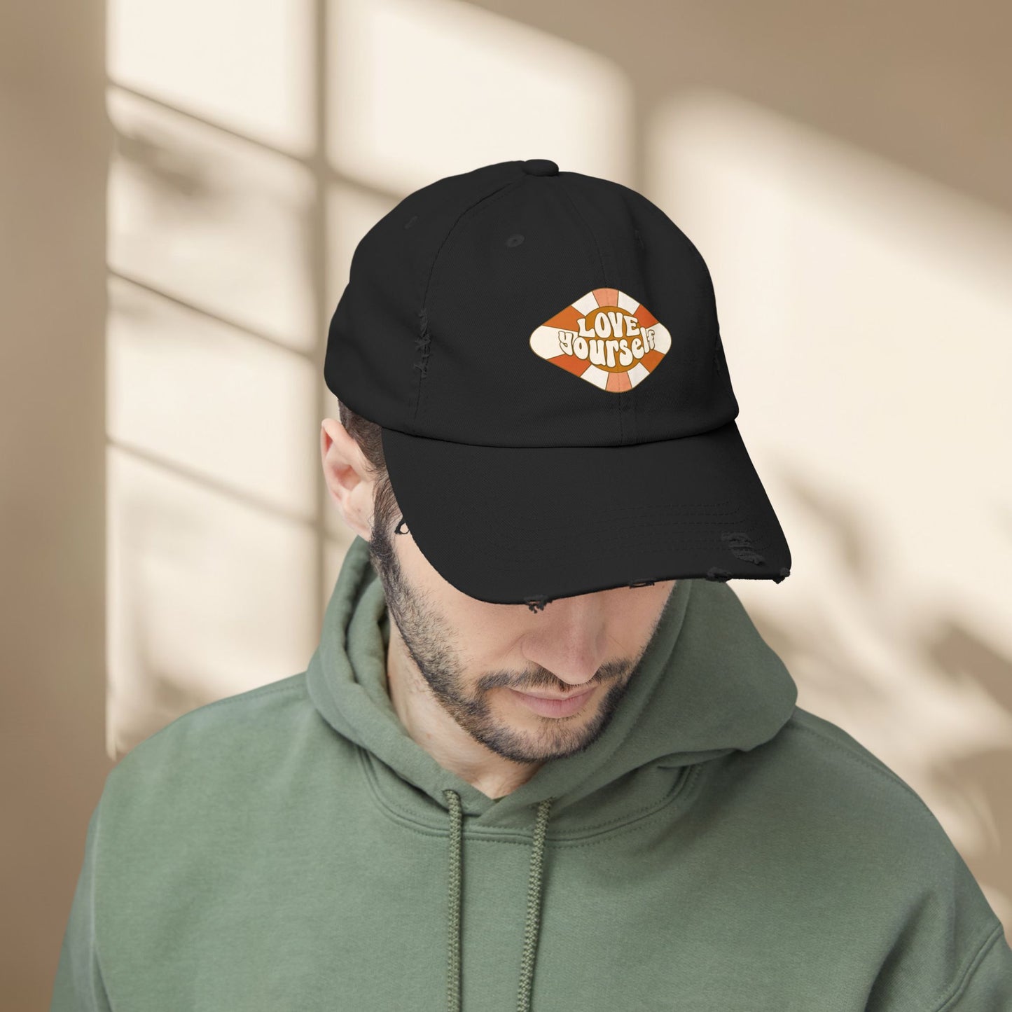 Love Yourself Distressed Hat