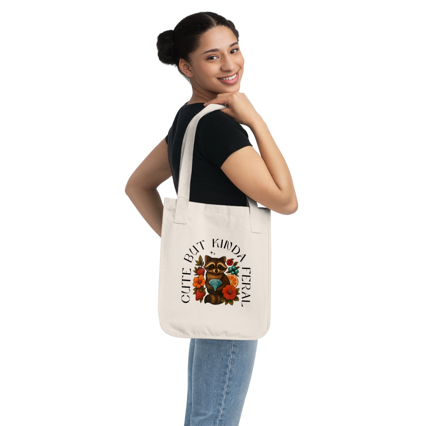 Cute But Kinda Feral Canvas Tote Bag