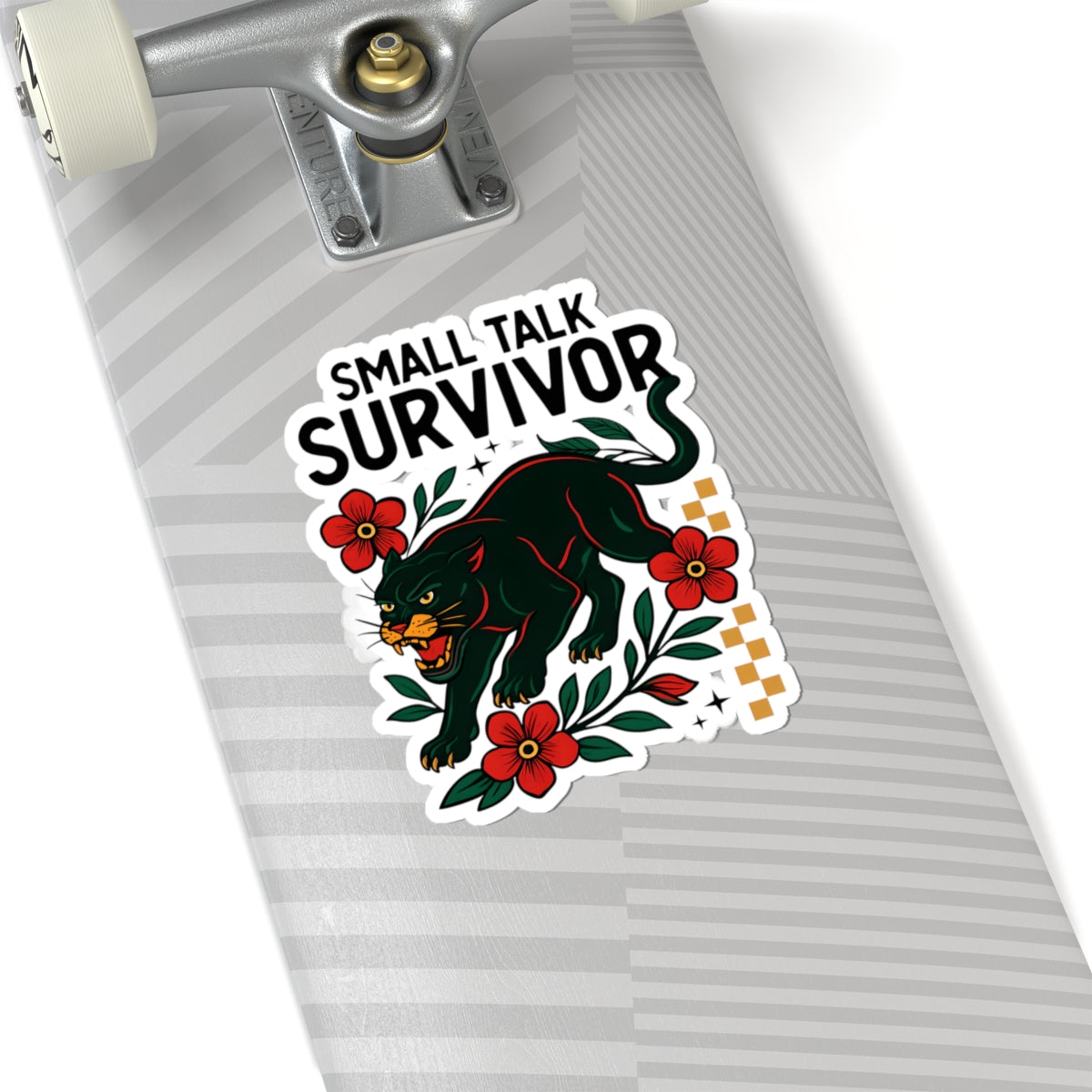 Small Talk Survivor Kiss Cut Sticker