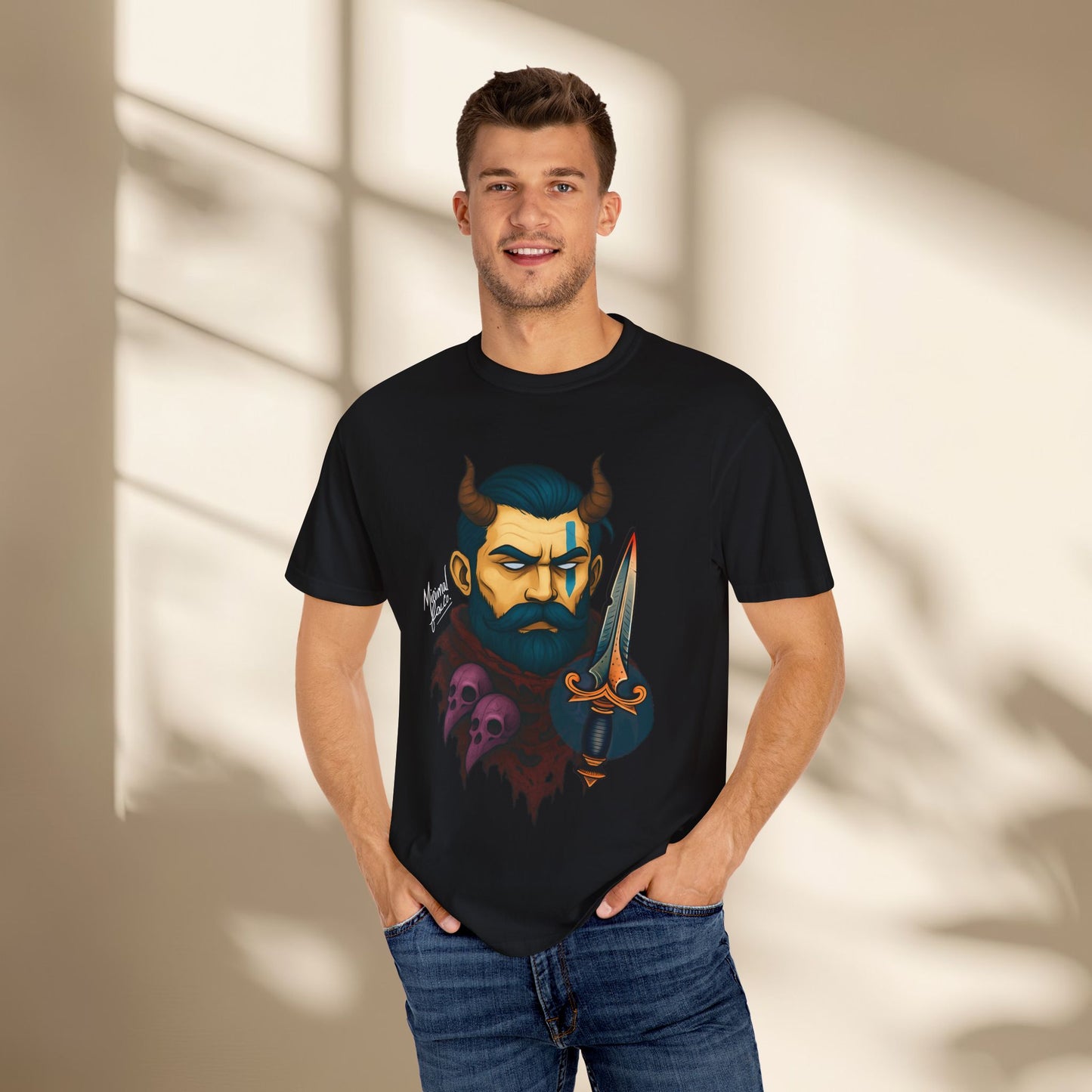 Beared Warrior Dagger T-Shirt