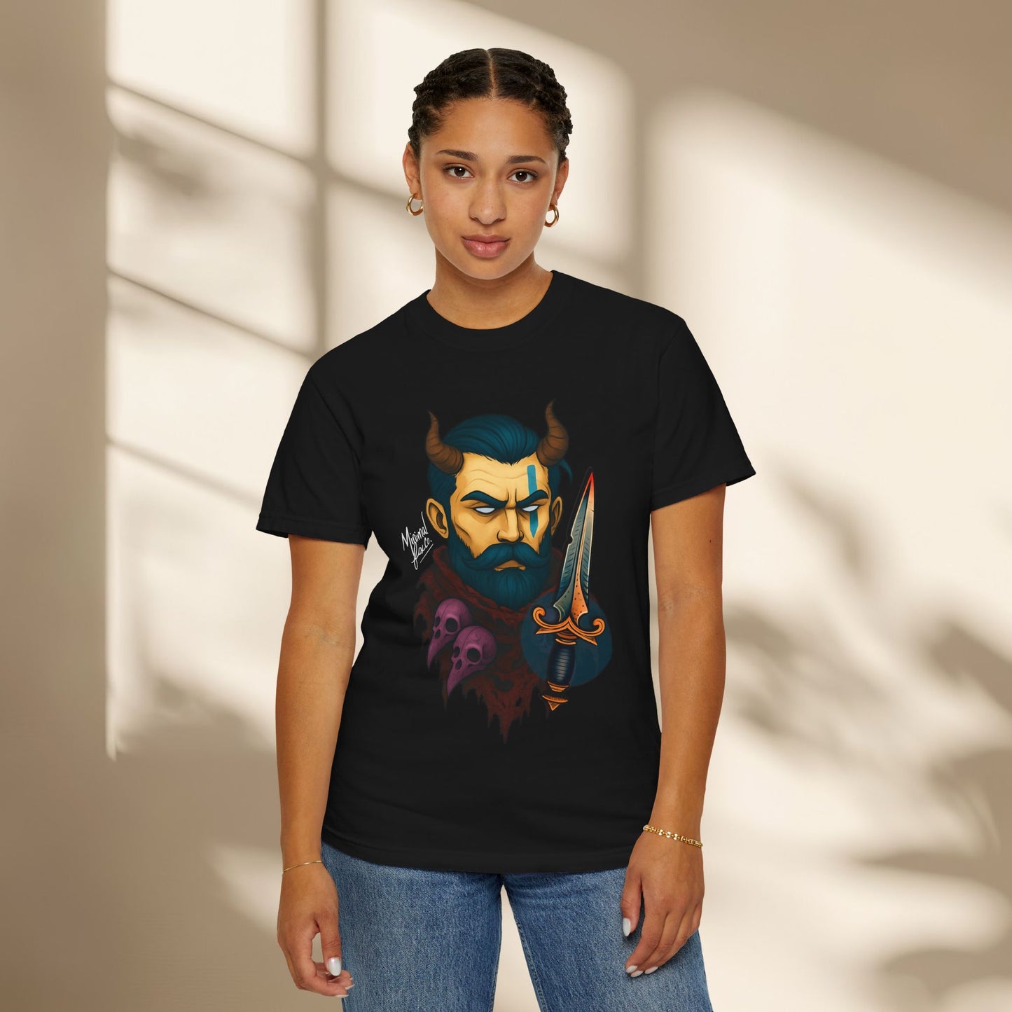 Beared Warrior Dagger T-Shirt