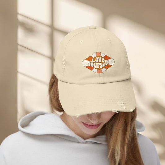 Love Yourself Distressed Hat