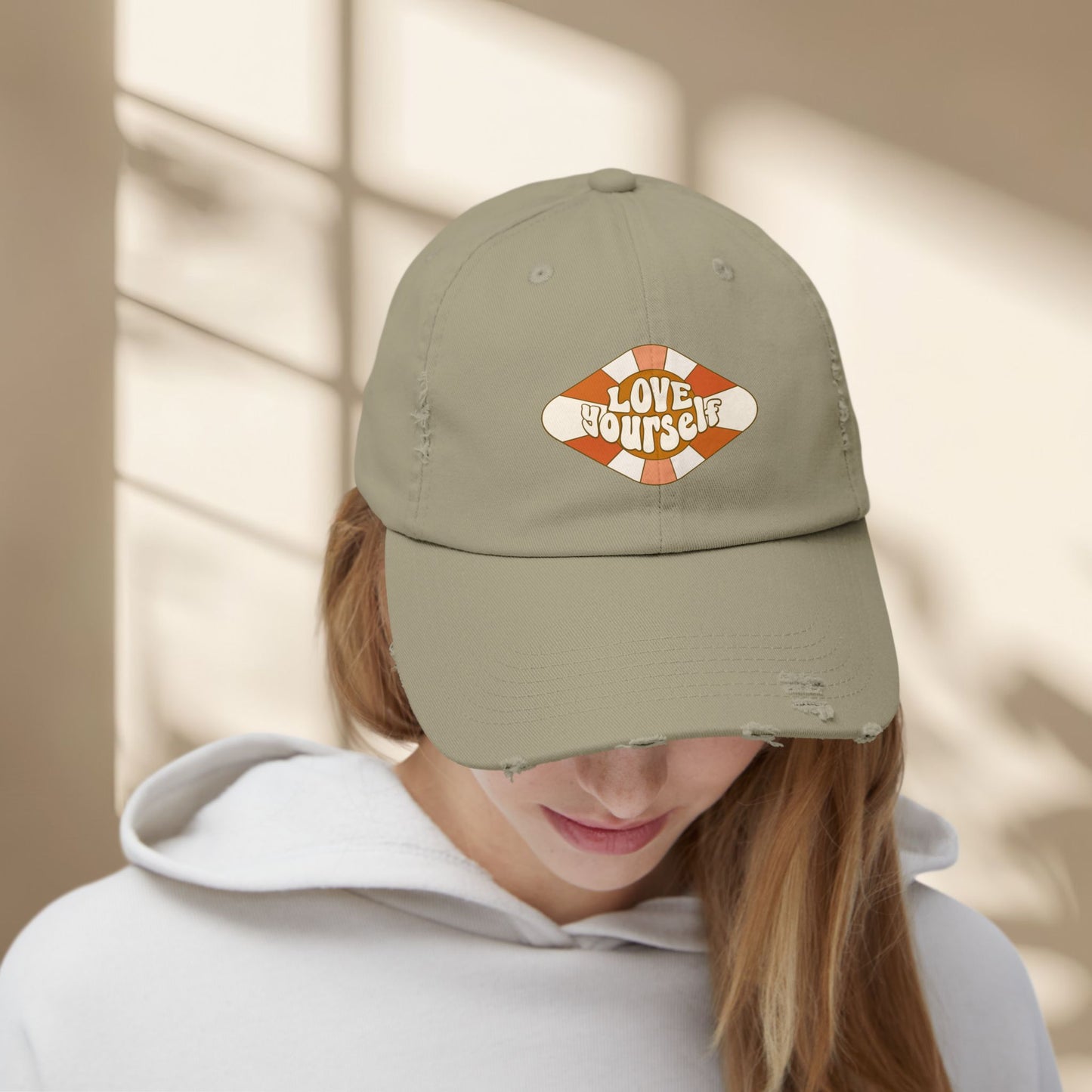 Love Yourself Distressed Hat