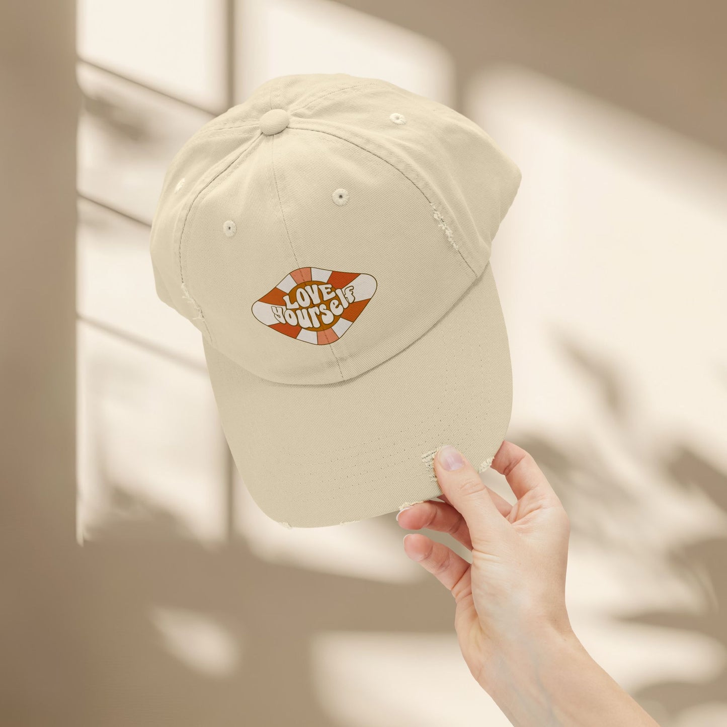 Love Yourself Distressed Hat
