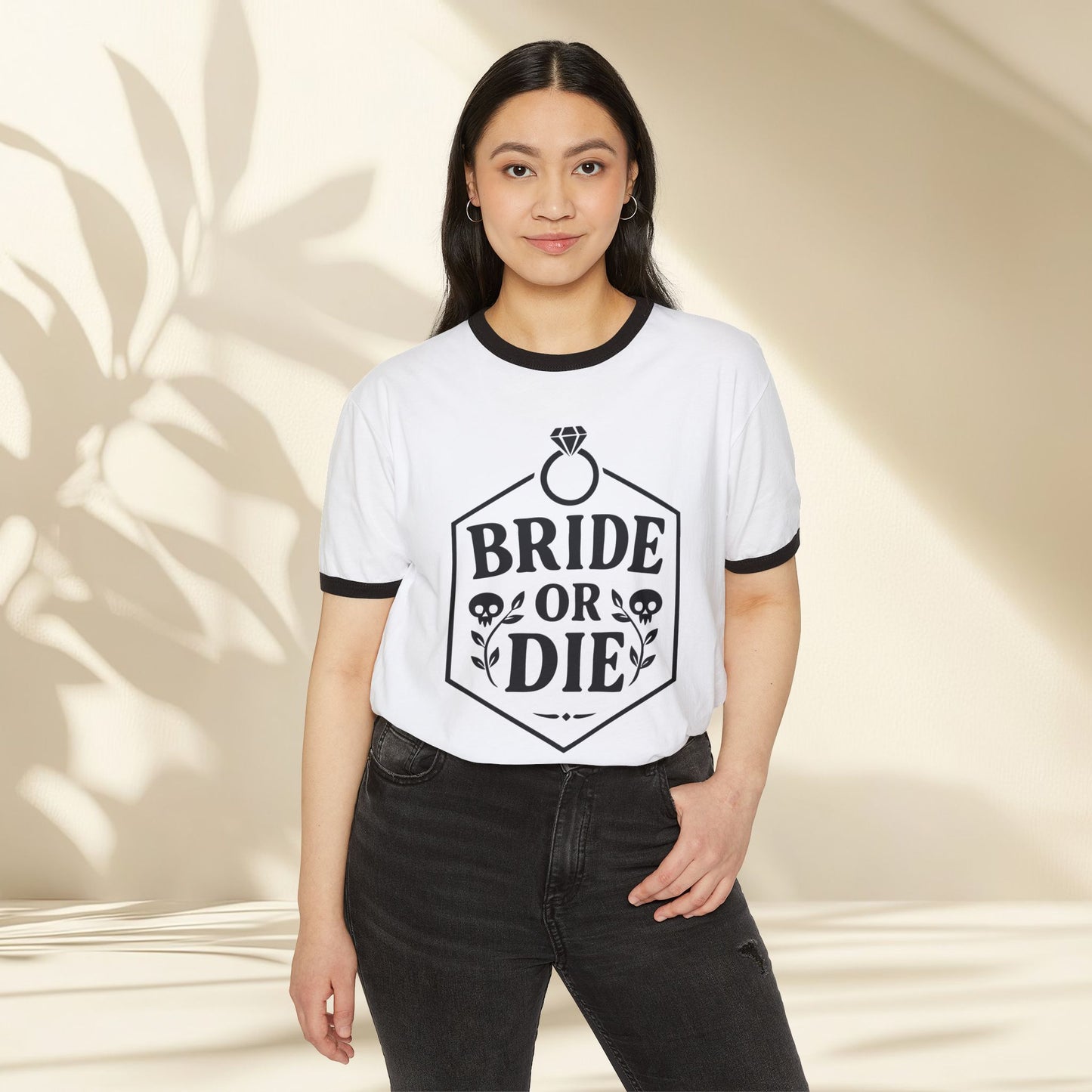 Bride or Die Unisex Cotton Ringer Shirt