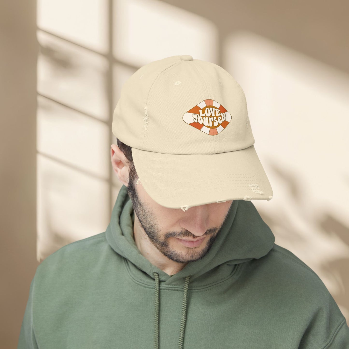 Love Yourself Distressed Hat