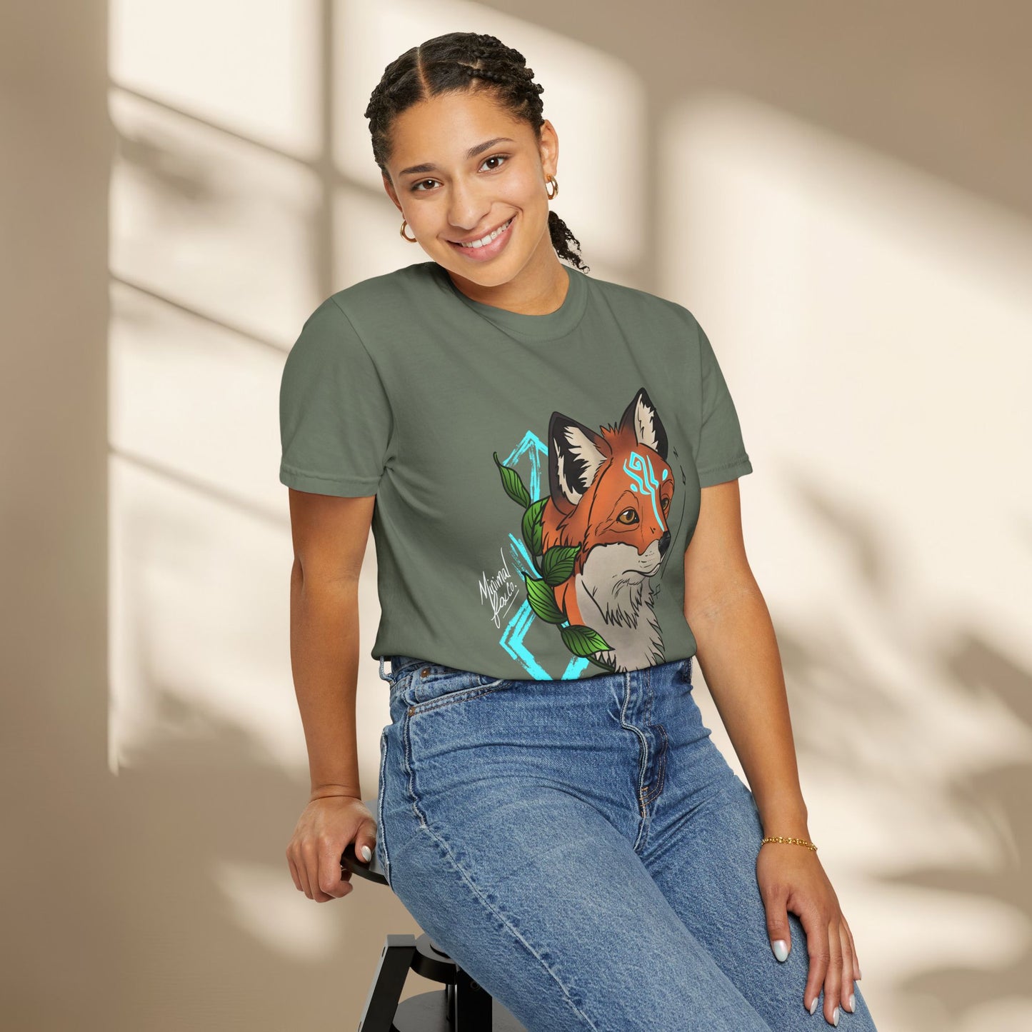 Nordic Fox Floral Shirt