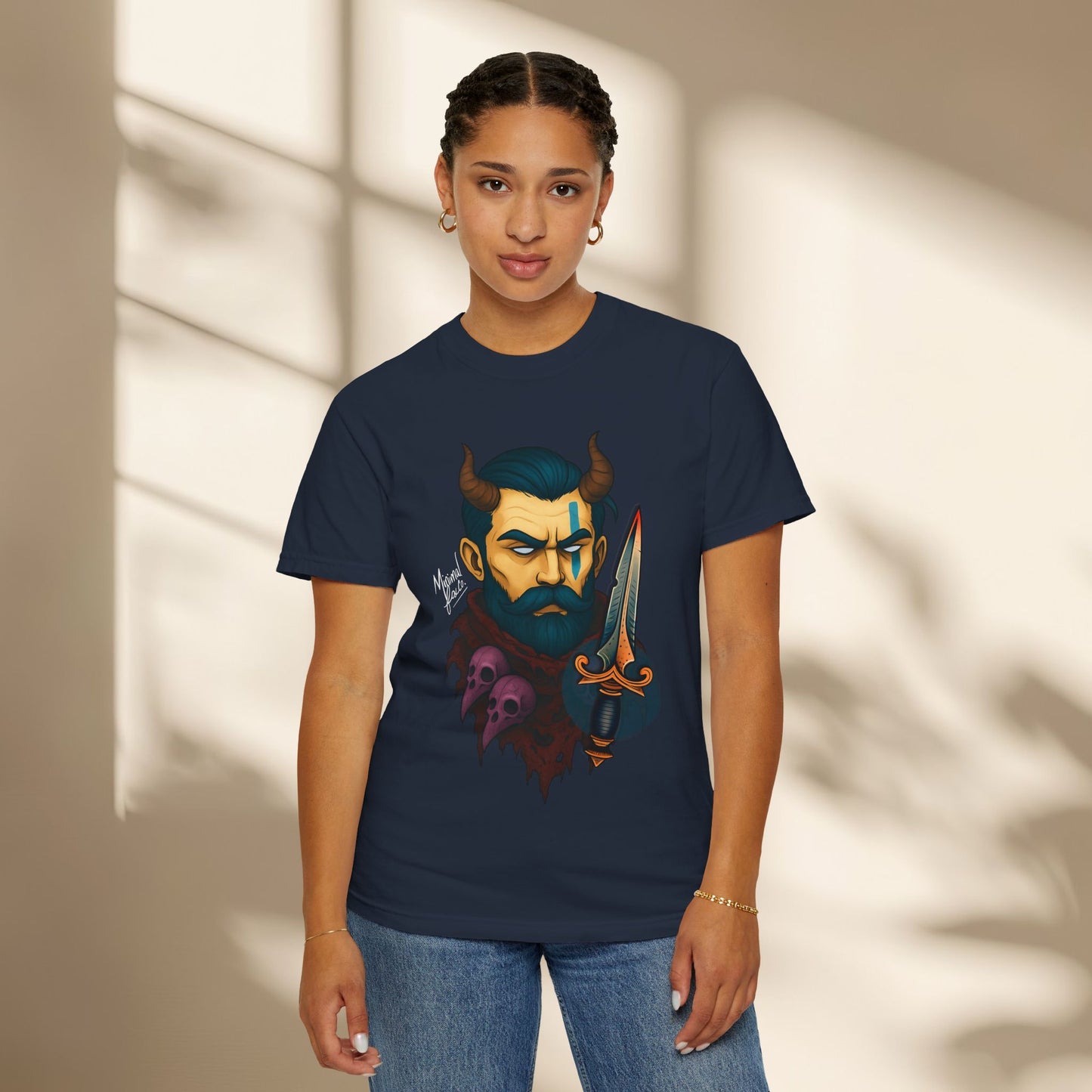 Beared Warrior Dagger T-Shirt