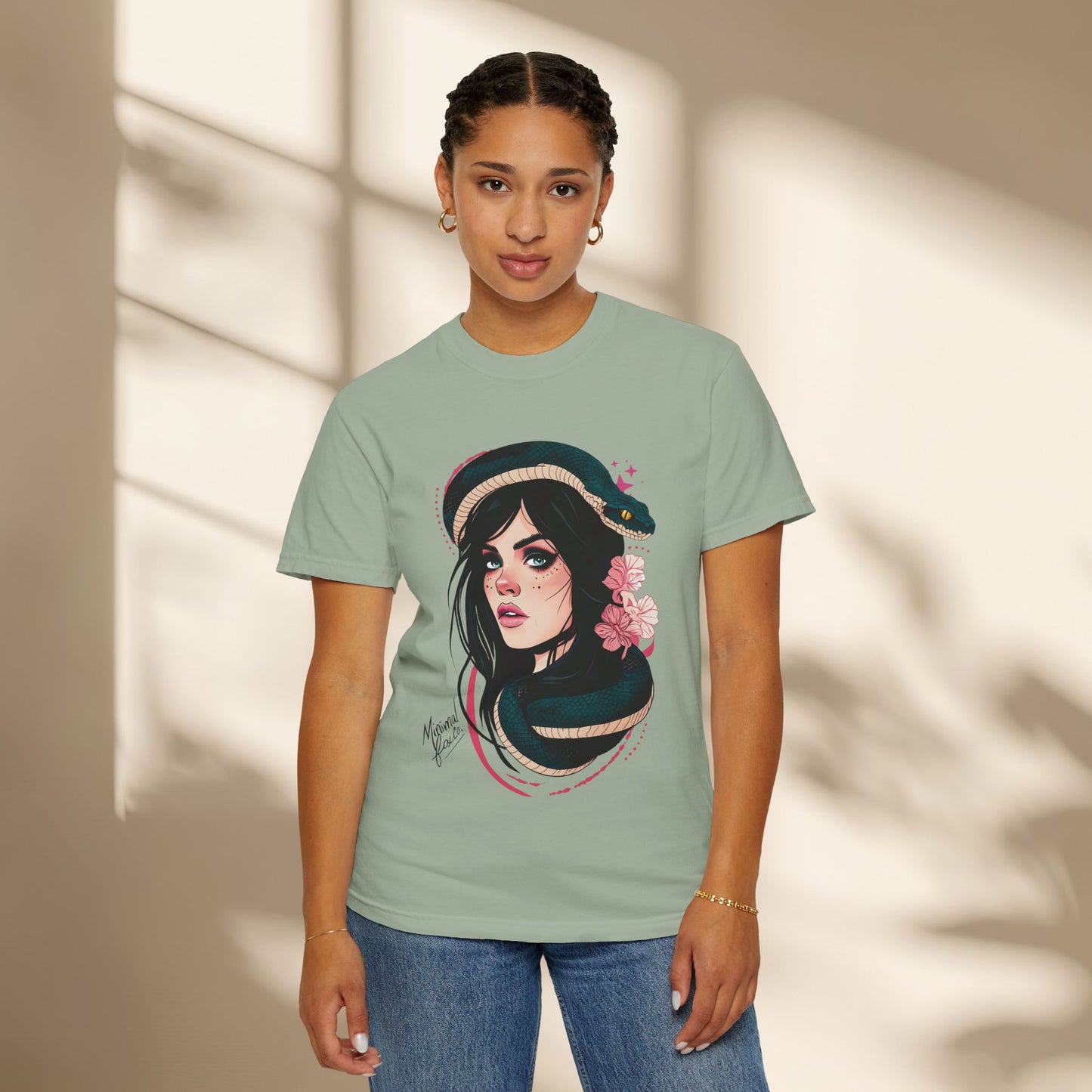 Snake Goddess Women Neo Traditional Shirt