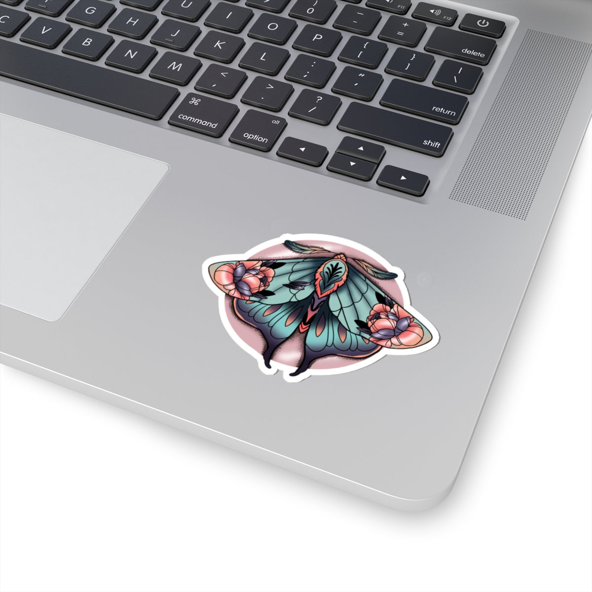 Floral Moth Sticker