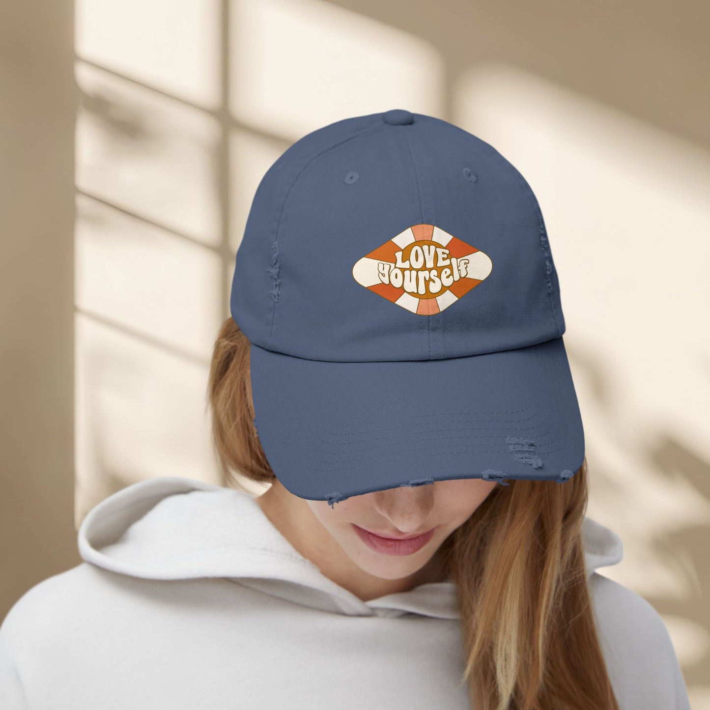 Love Yourself Distressed Hat