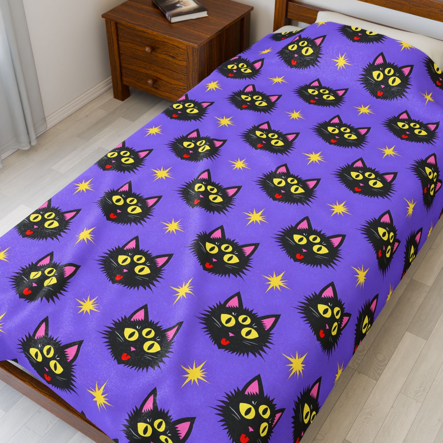 Mystic Cat Print Blanket