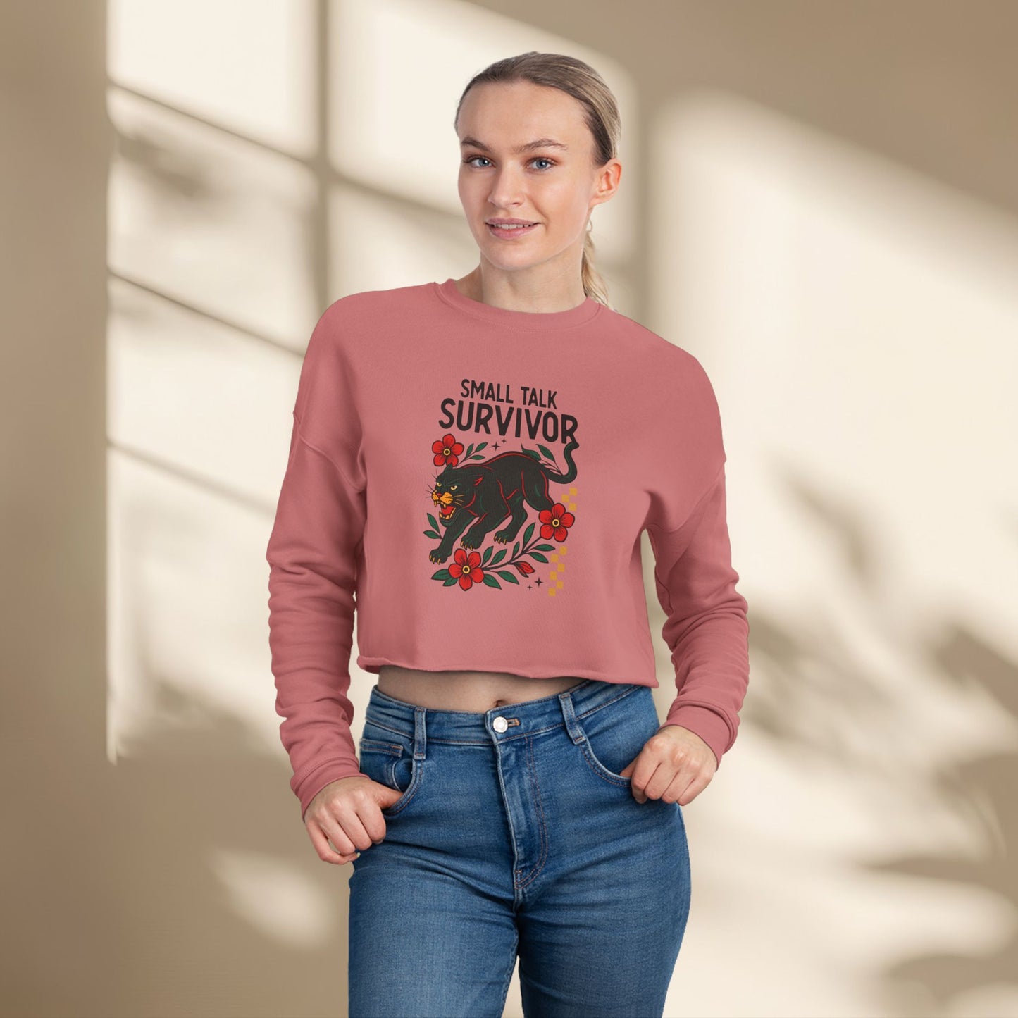 Small Talk Survivor Cropped Hoodie