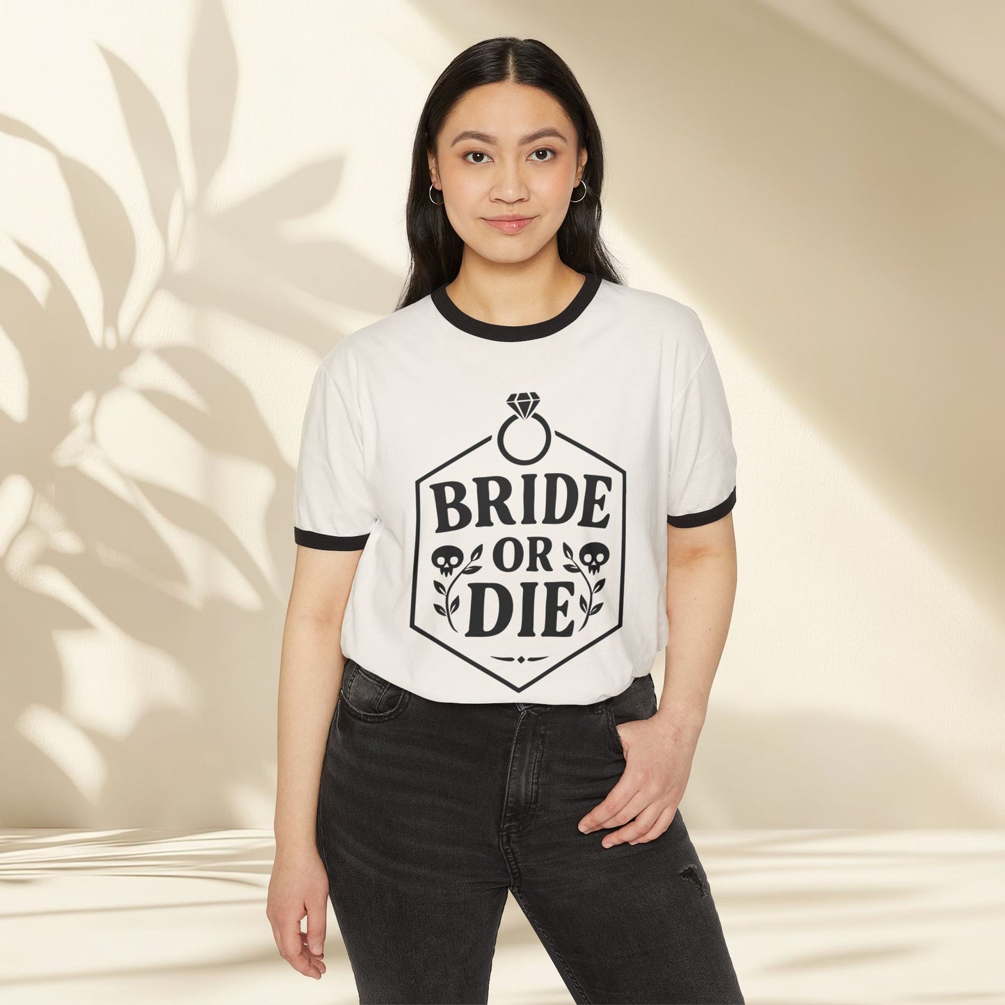 Bride or Die Unisex Cotton Ringer Shirt
