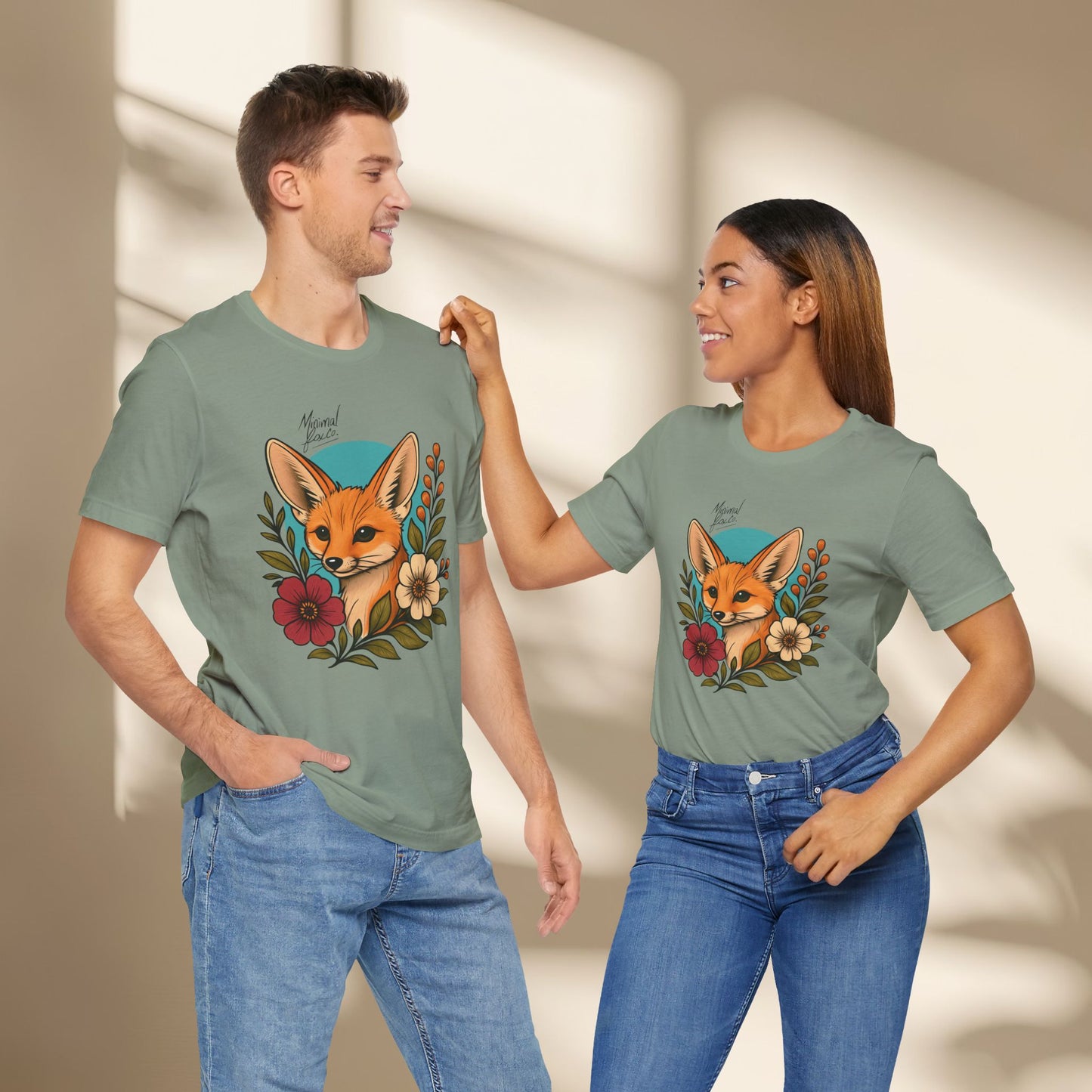 Fennec Fox Floral Shirt