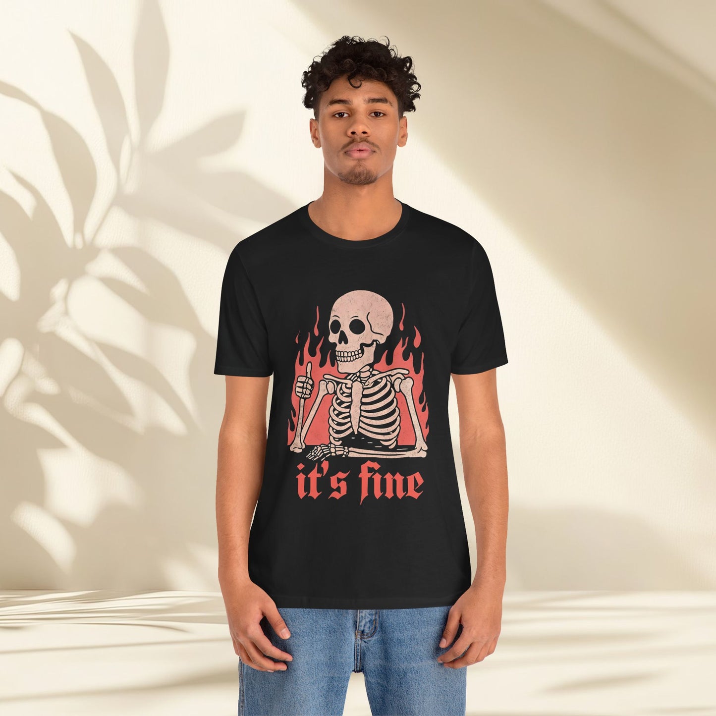 Skeleton "its fine" Tee Shirt