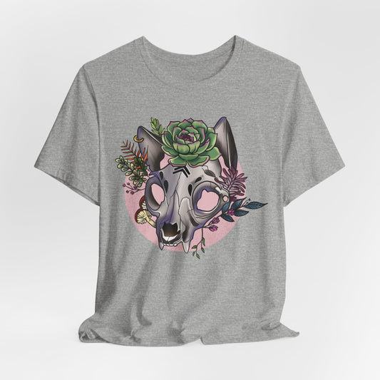 Floral Cat Skull Shirt