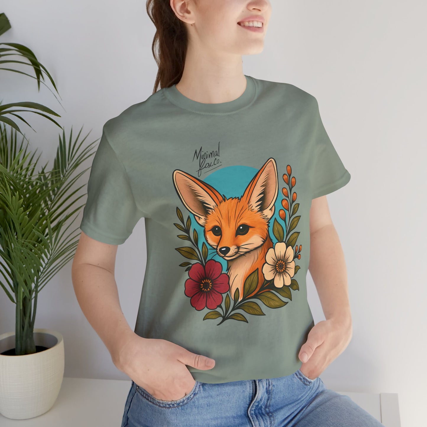 Fennec Fox Floral Shirt