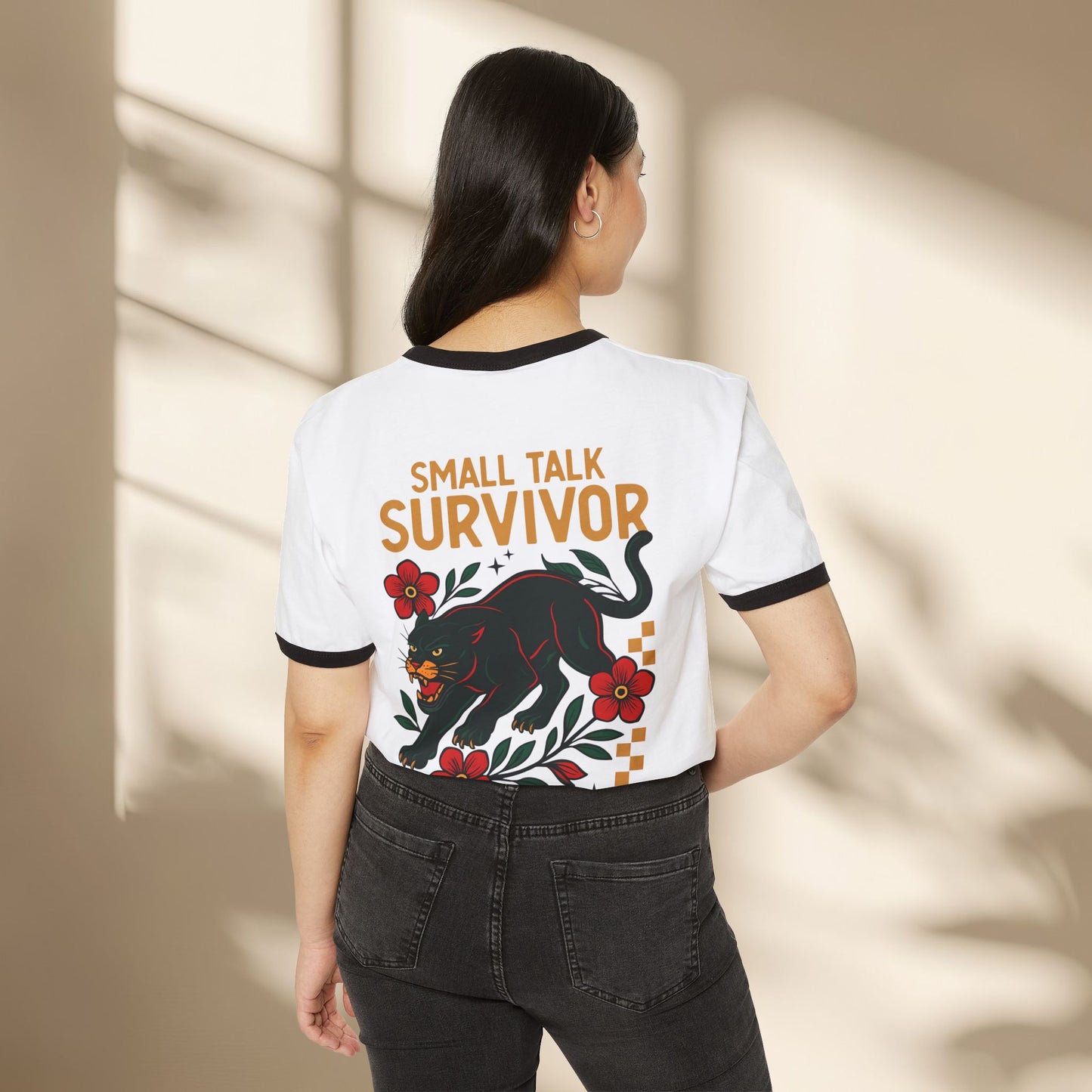 Small Talk Survivor Ringer Shirt