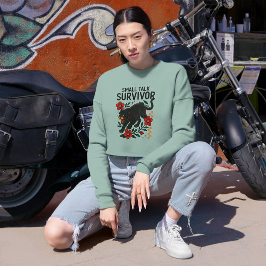 Small Talk Survivor Cropped Hoodie
