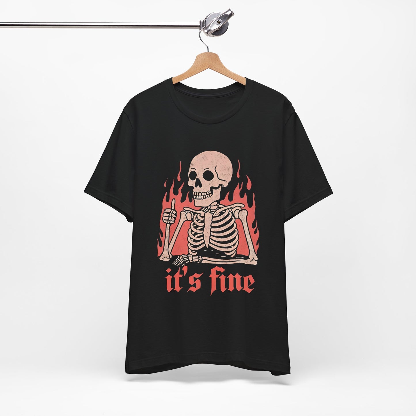 Skeleton "its fine" Tee Shirt