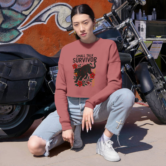 Small Talk Survivor Cropped Hoodie