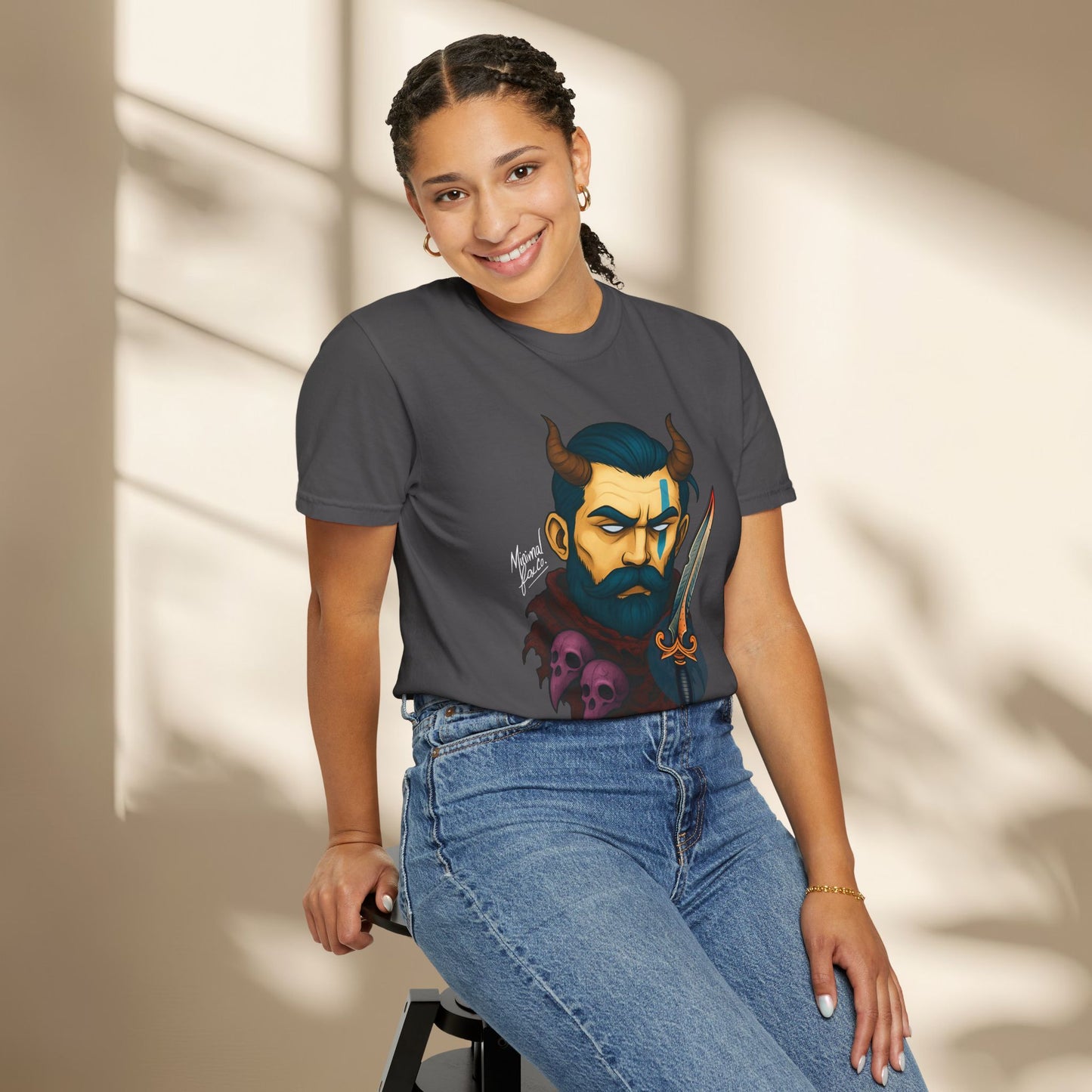 Beared Warrior Dagger T-Shirt