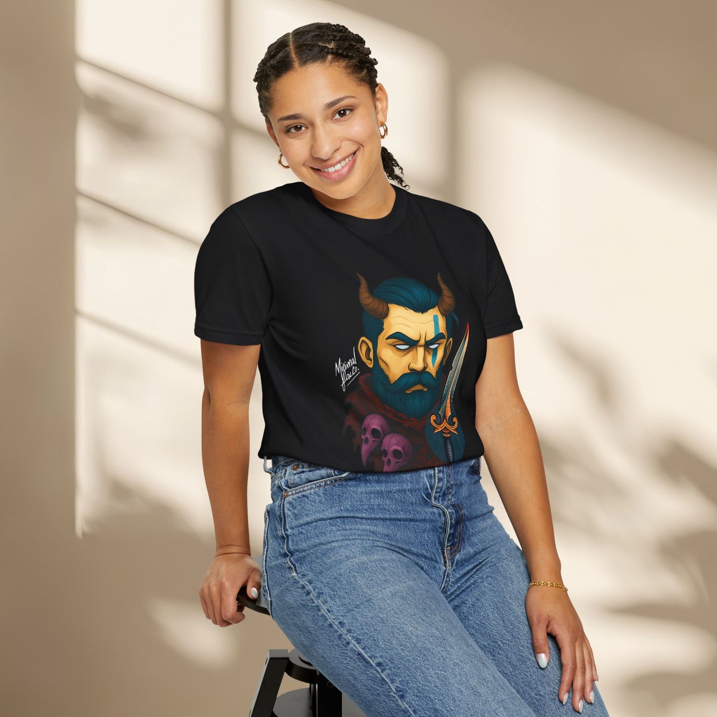 Beared Warrior Dagger T-Shirt