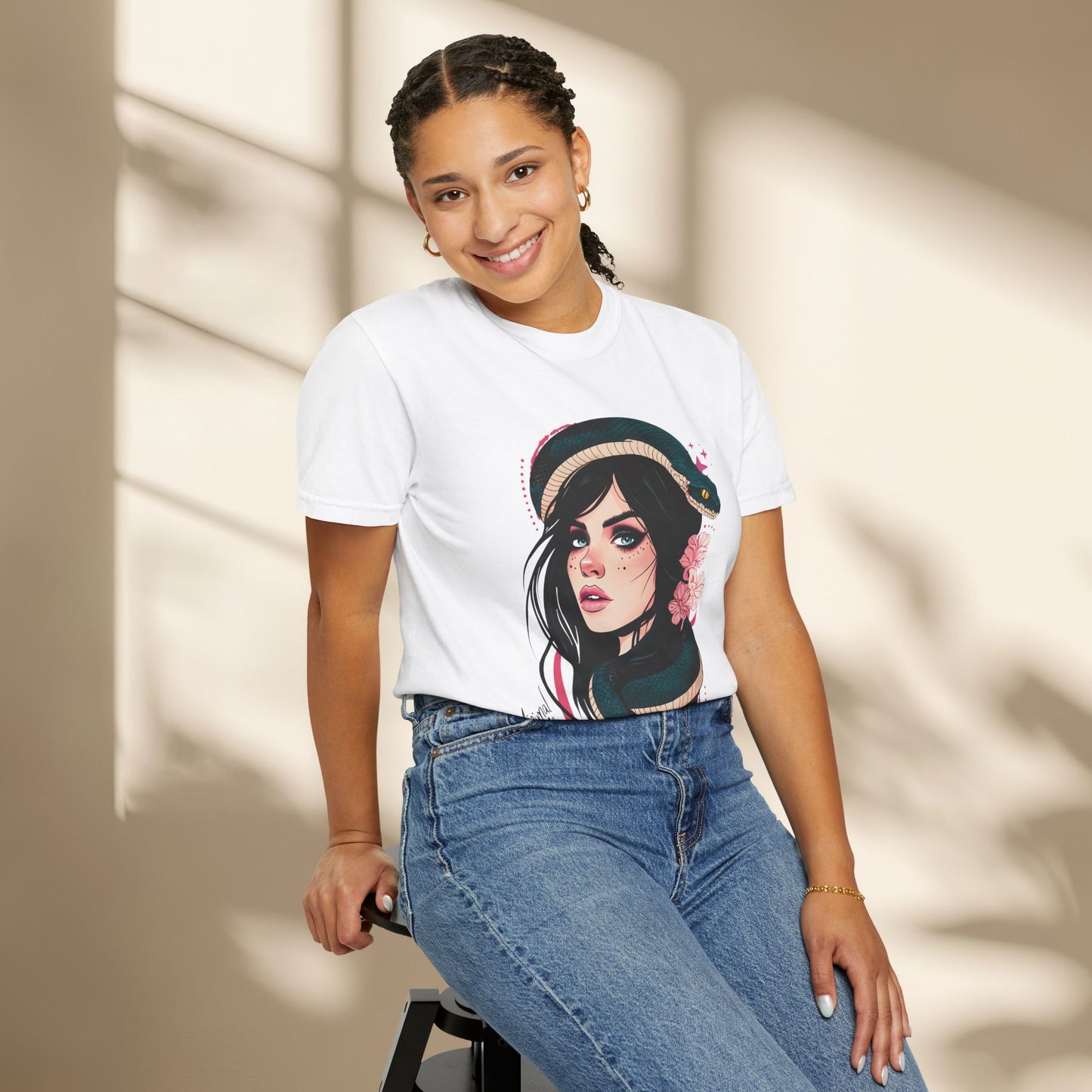 Snake Goddess Women Neo Traditional Shirt