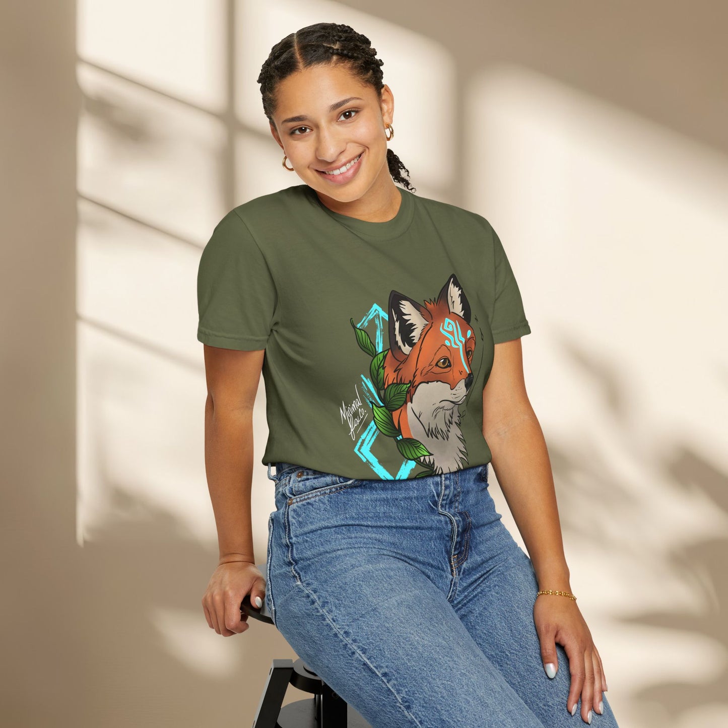 Nordic Fox Floral Shirt
