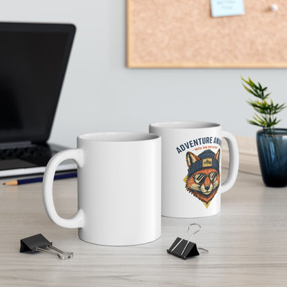 Adventure Awaits Fox Ceramic Mug