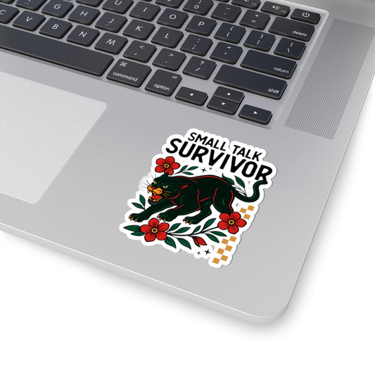 Small Talk Survivor Kiss Cut Sticker