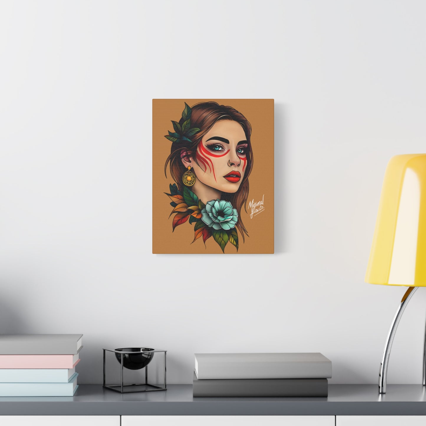 Tribal Women Warrior Paint Canvas Print