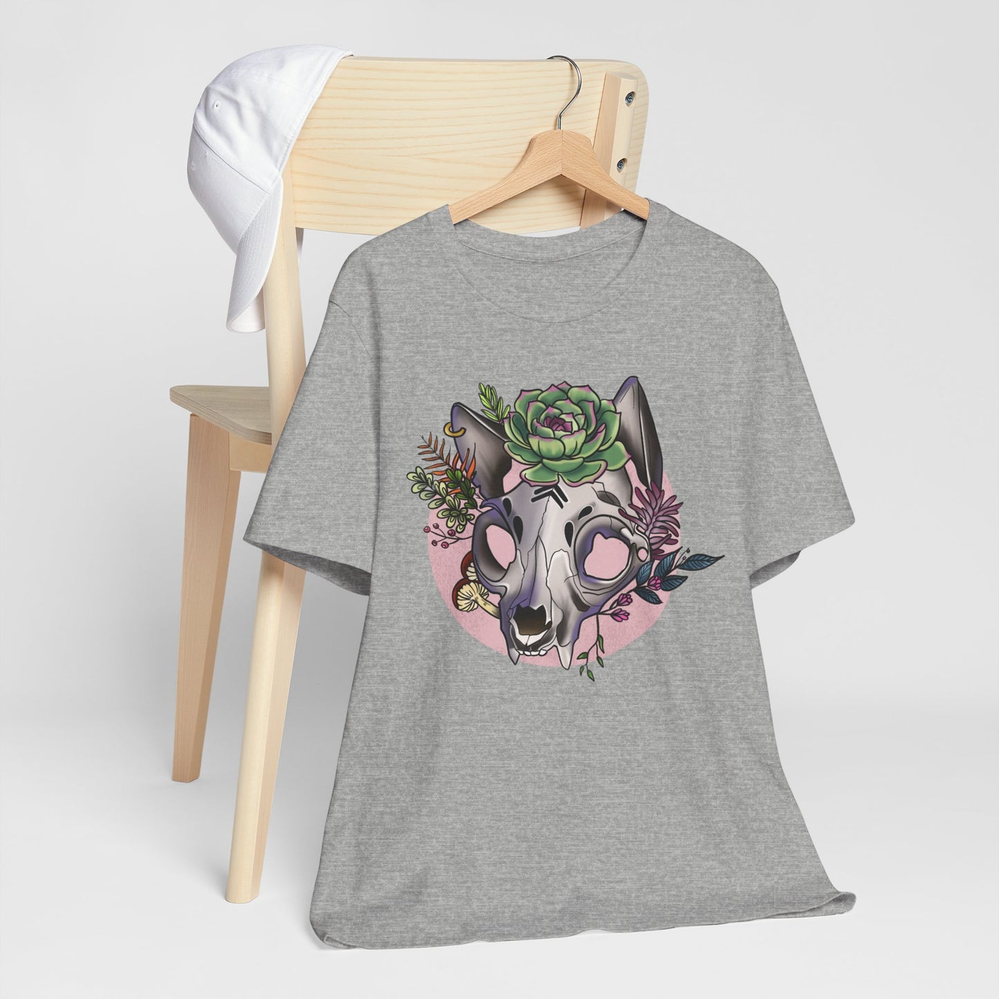 Floral Cat Skull Shirt