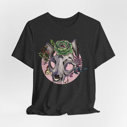 Floral Cat Skull Shirt