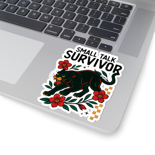Small Talk Survivor Kiss Cut Sticker