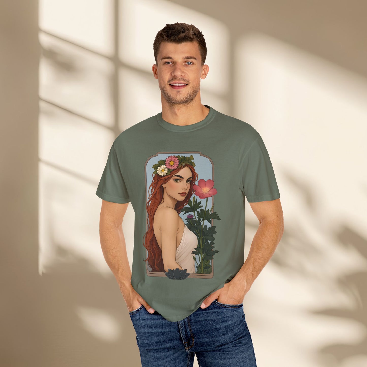 Botanical Art Nouveau Goddess Shirt