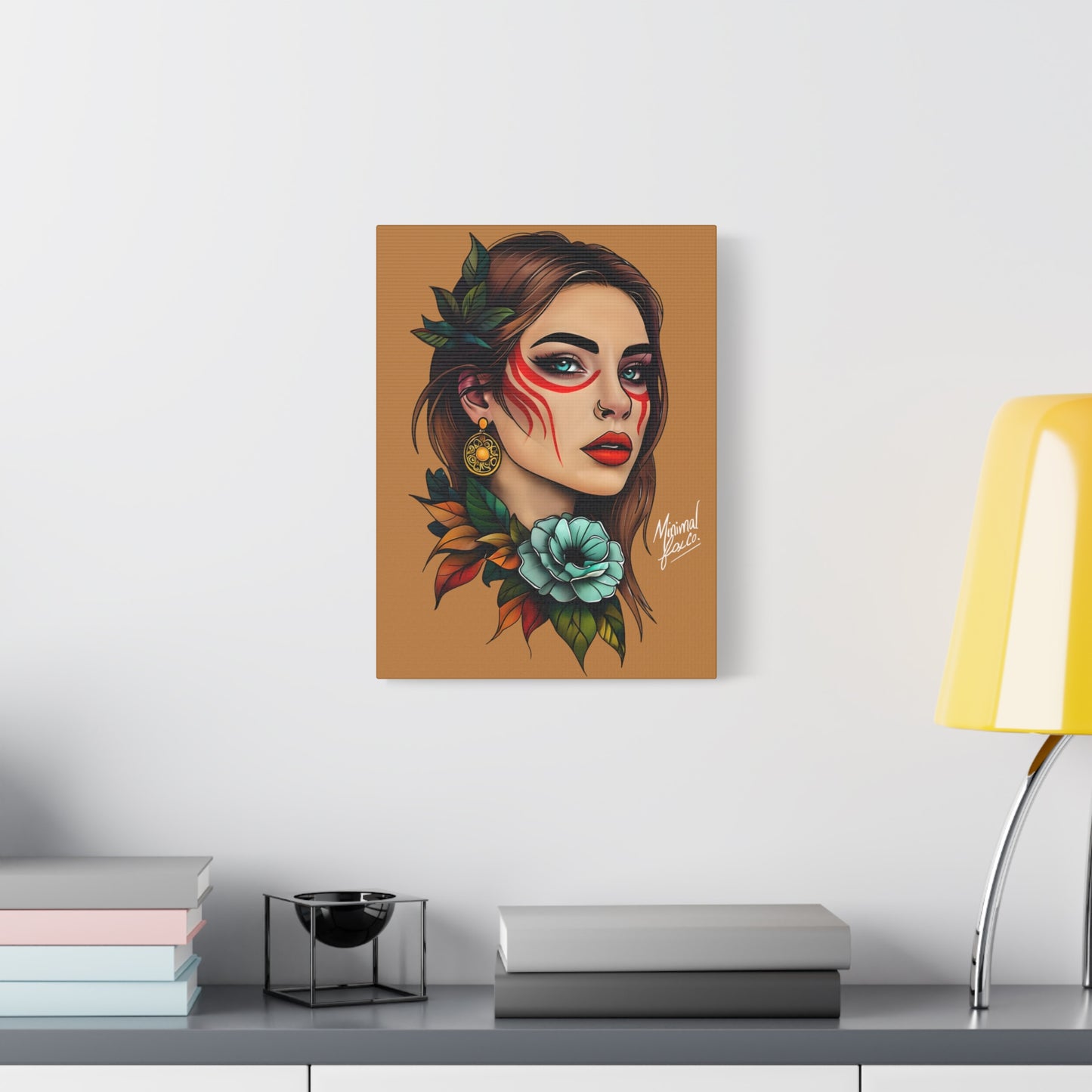 Tribal Women Warrior Paint Canvas Print