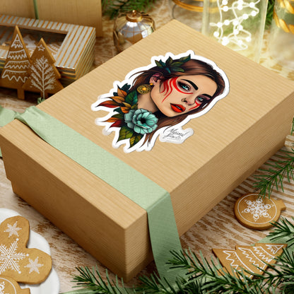 Tribal Warrior Women Kiss-Cut Sticker