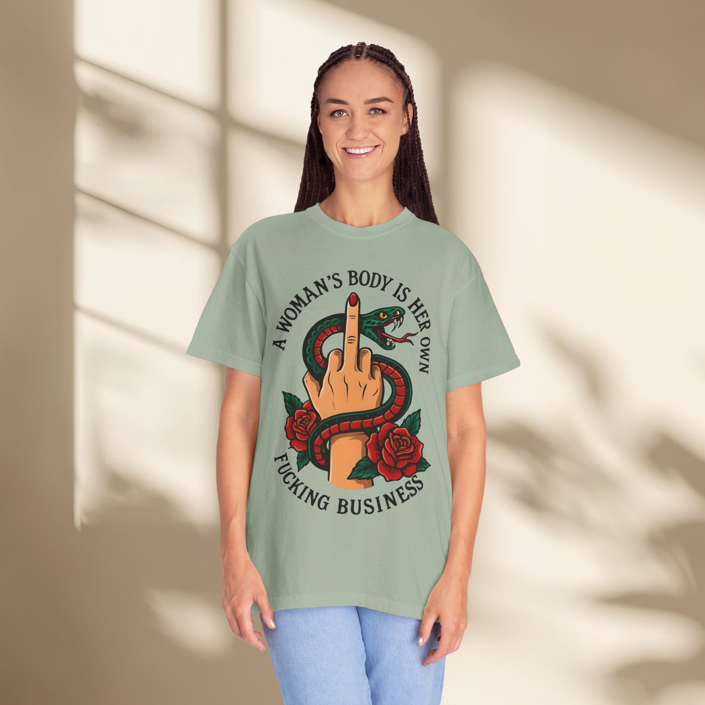 A women's body is her own business Feminist T-Shirt